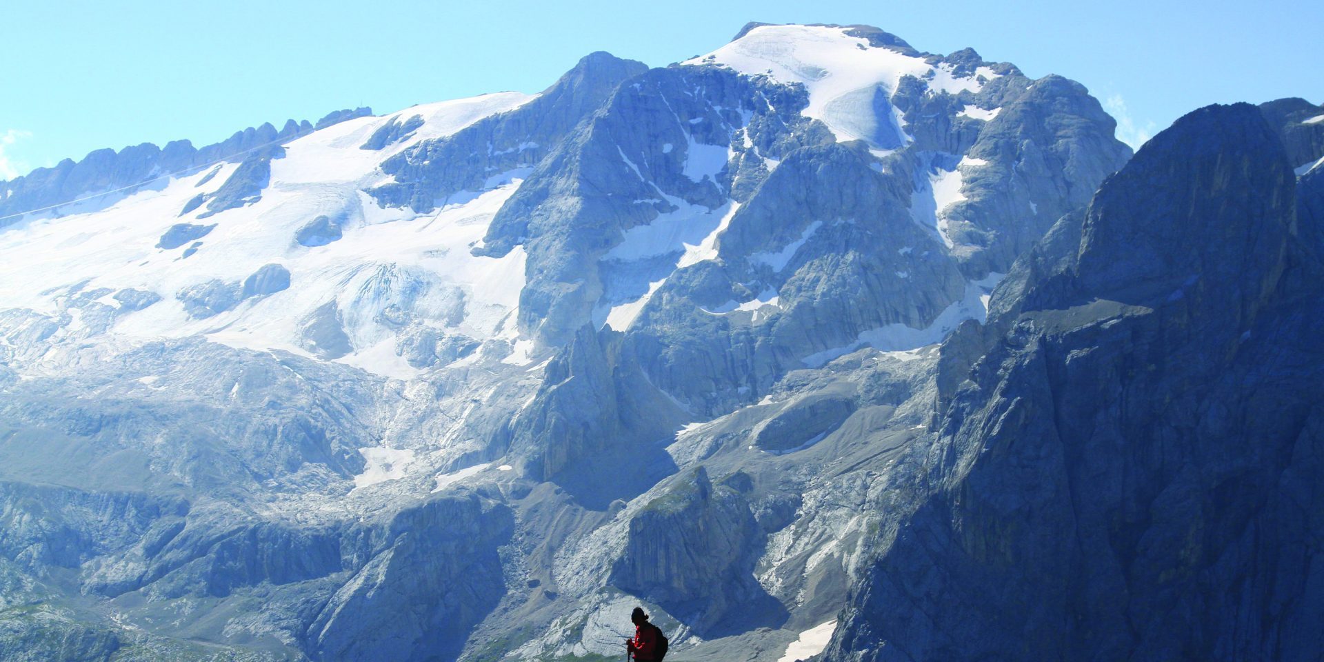 The sources of Marmolada glacier