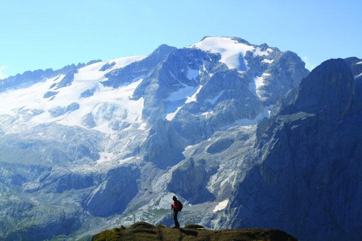 The sources of Marmolada glacier